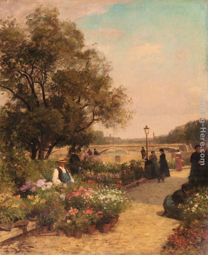 Quai Aux Fleurs painting - Alfred Stevens Quai Aux Fleurs art painting